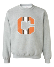 "Block C Striped Solid" on Gray - Only in Clev