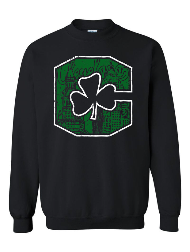 "Block C Shamrock" design on Black - Only in Clev