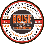 "Boise Browns Backers" Design on Brown