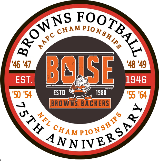 "Boise Browns Backers" Design on Brown