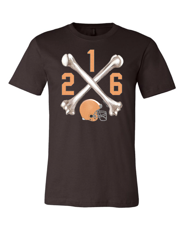"Cleveland Bones 216" on Brown