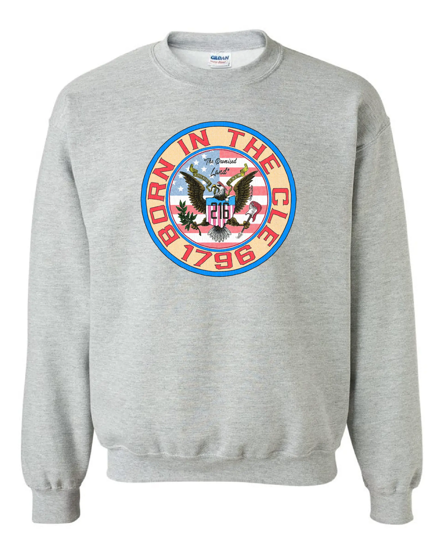 "Born in the Cle"" design on Gray - Only in Clev 