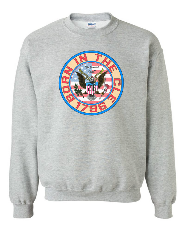 "Born in the Cle"" design on Gray