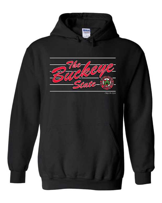 "The Script Buckeye State" Design on Black - Only in Clev