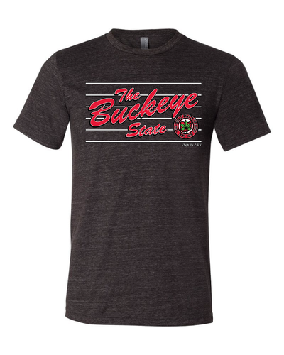 "The Script Buckeye State" Design on Black - Only in Clev