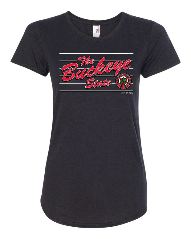 "The Script Buckeye State" Design on Black - Only in Clev