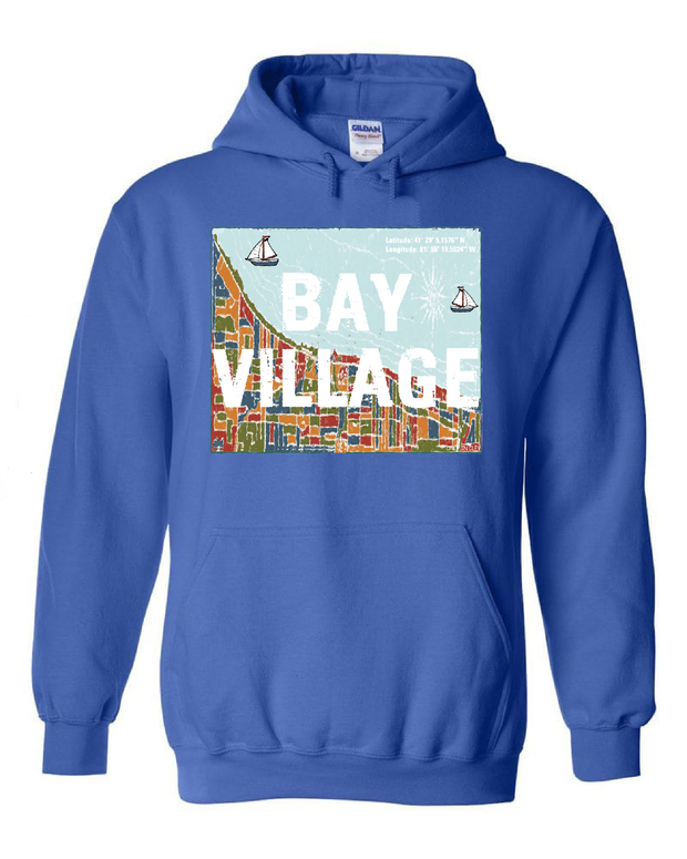 "Bay Village" Design on Royal Blue