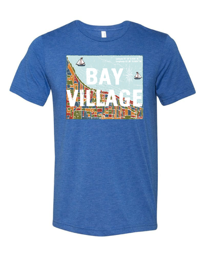 "Bay Village" Design on Royal Blue