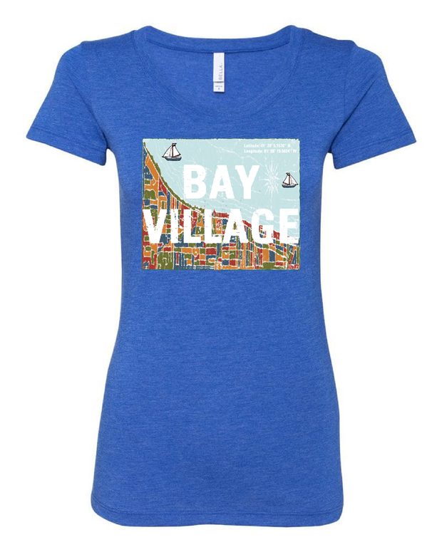 "Bay Village" Design on Royal Blue