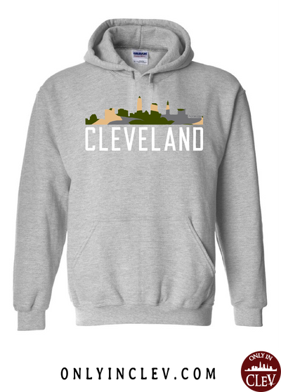 Cleveland Skyline Camo Hoodie - Only in Clev