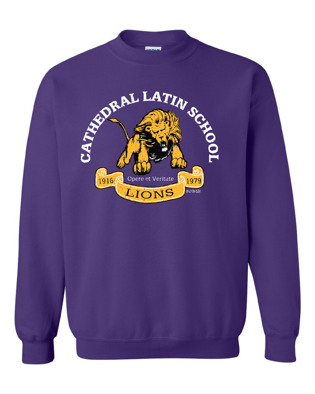 "Cathedral Latin" Design on Purple