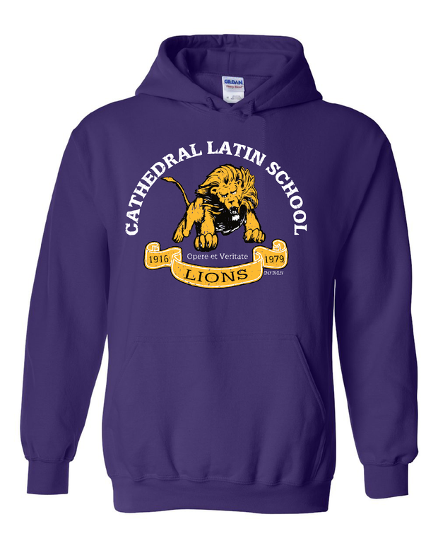 "Cathedral Latin" Design on Purple