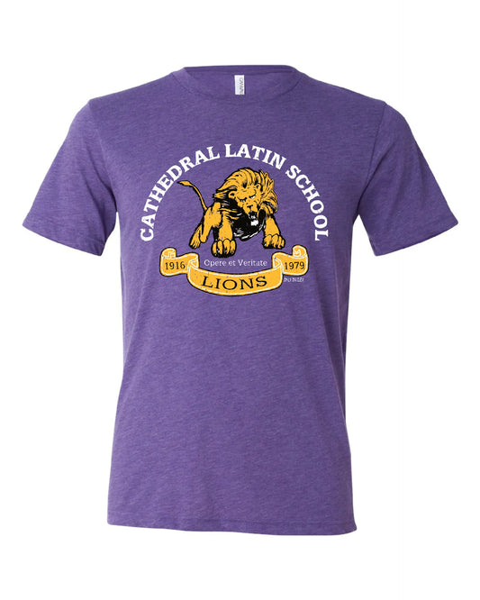 "Cathedral Latin" Design on Purple - Only in Clev 3XL-Men-s-Short-Sleeve-T-Shirt