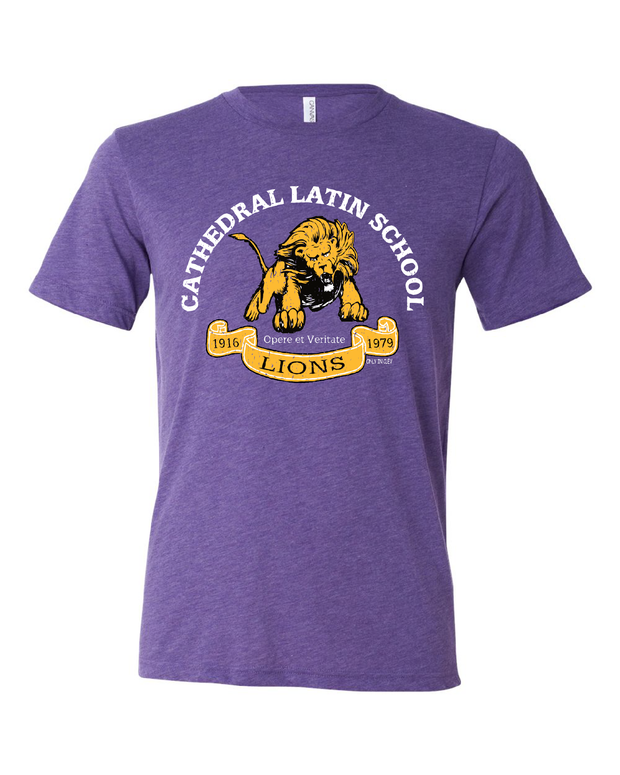 "Cathedral Latin" Design on Purple
