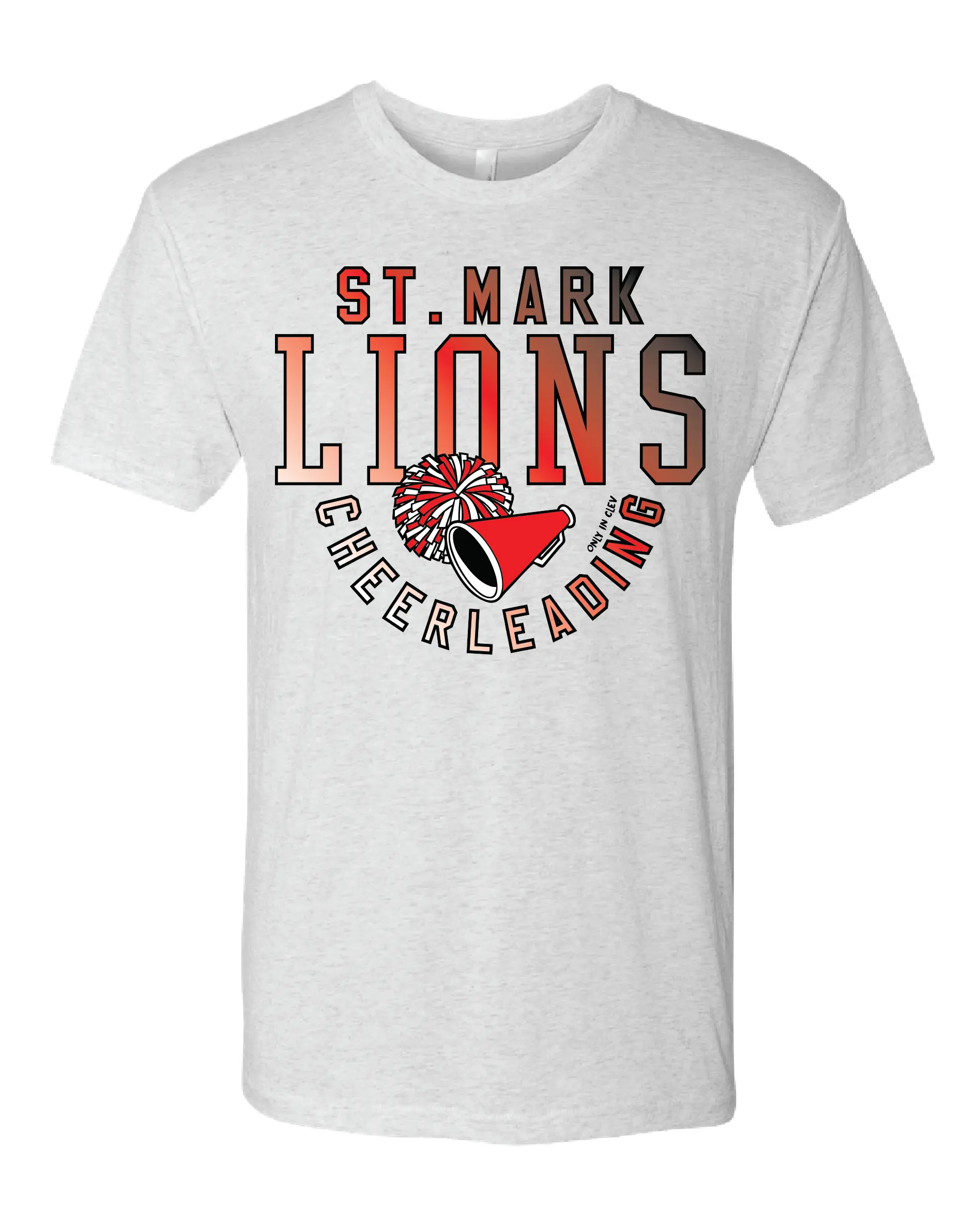 "St. Mark Lions Cheerleading" Design on Ash - Only in Clev 3XL-Men-s-Short-Sleeve-T-Shirt