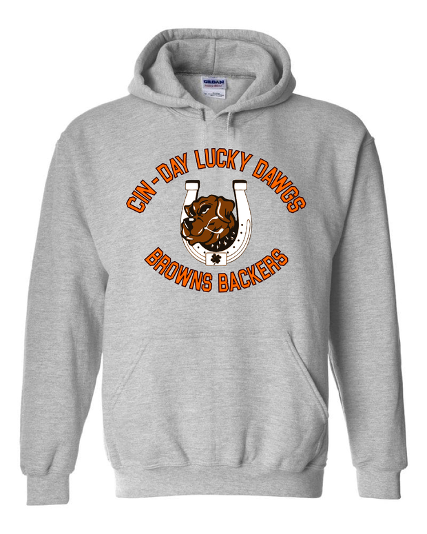 "Cin - Day Lucky Dawgs" Full chest design on Gray - Only in Clev