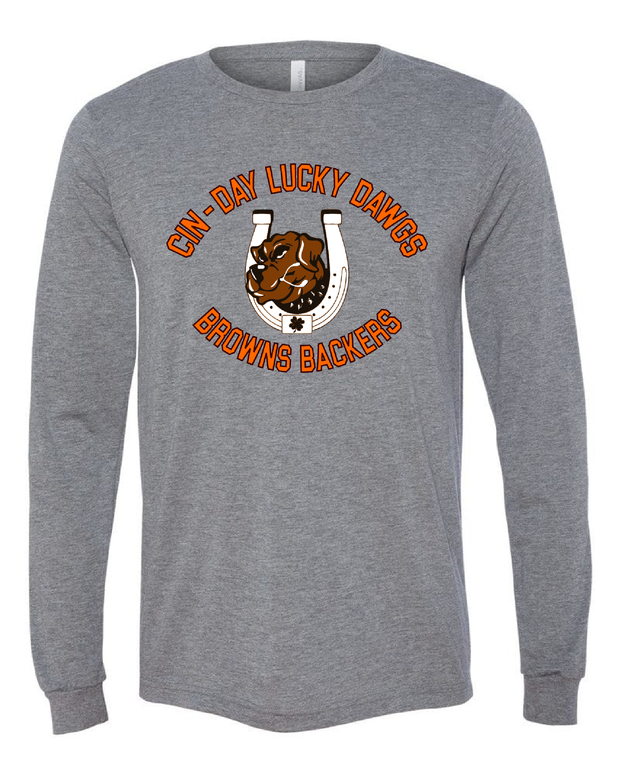 "Cin - Day Lucky Dawgs" Full chest design on Gray - Only in Clev