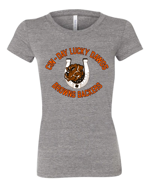 "Cin - Day Lucky Dawgs" Full chest design on Gray - Only in Clev