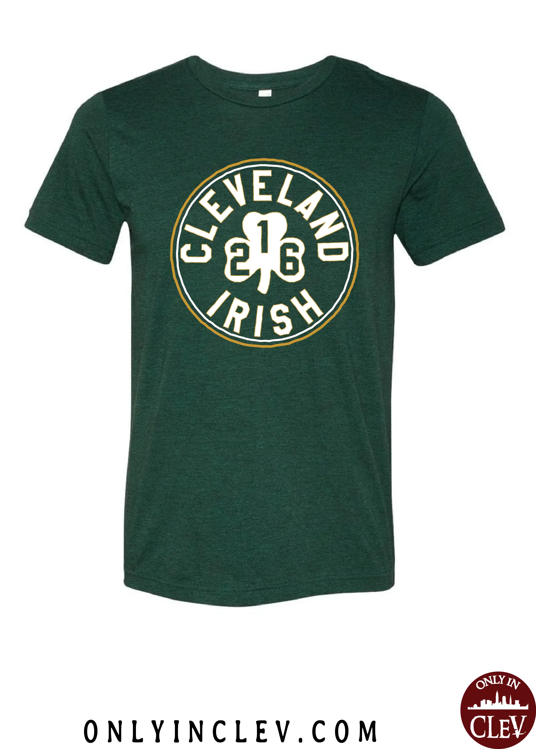 "Cleveland 216 Irish" Design on Emerald Green - Only in Clev