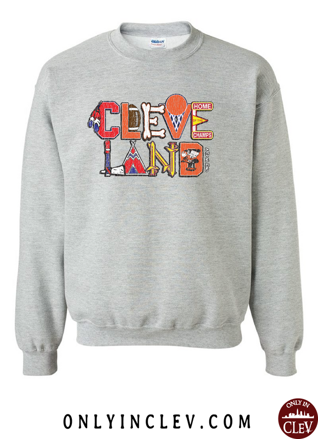 "Cleveland All Sports Design" on Gray - Only in Clev
