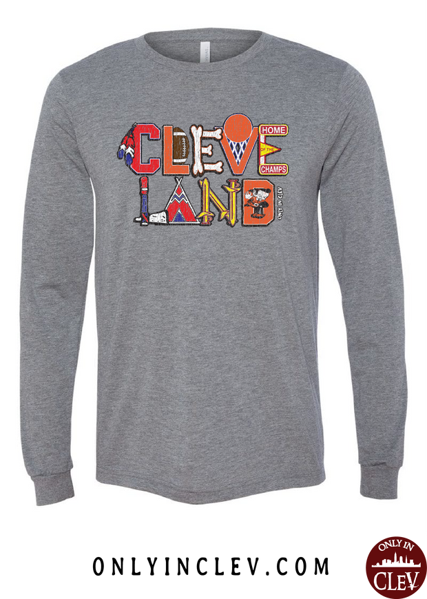 "Cleveland All Sports Design" on Gray - Only in Clev