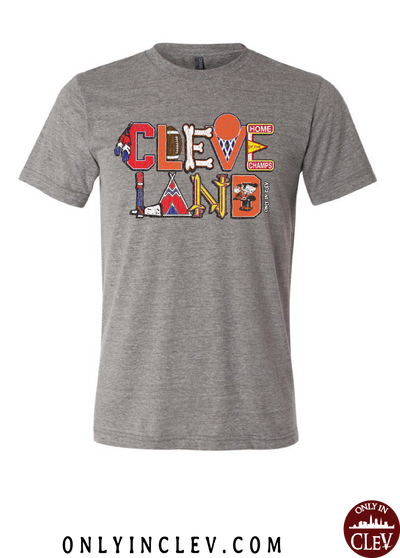 "Cleveland All Sports Design" on Gray - Only in Clev