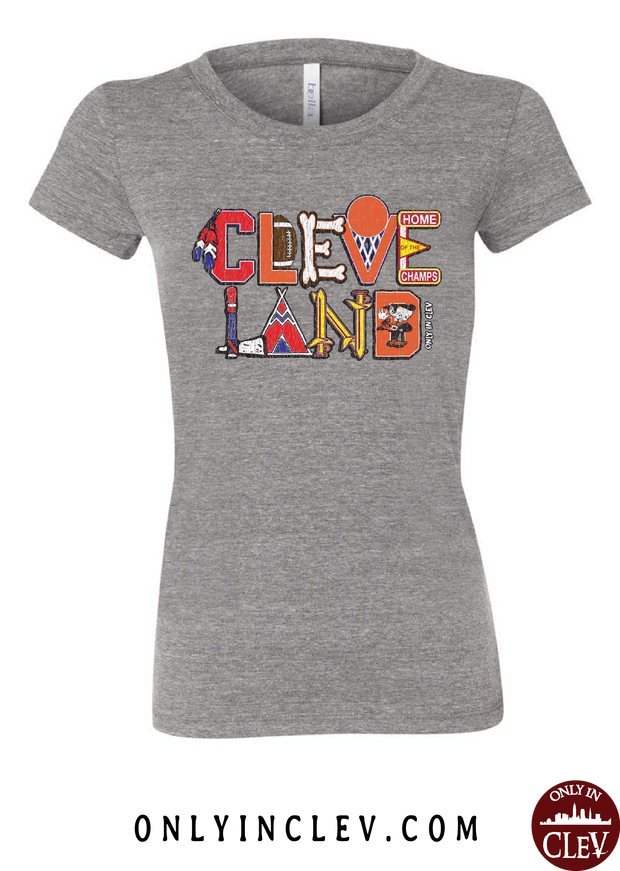 "Cleveland All Sports Design" on Gray - Only in Clev