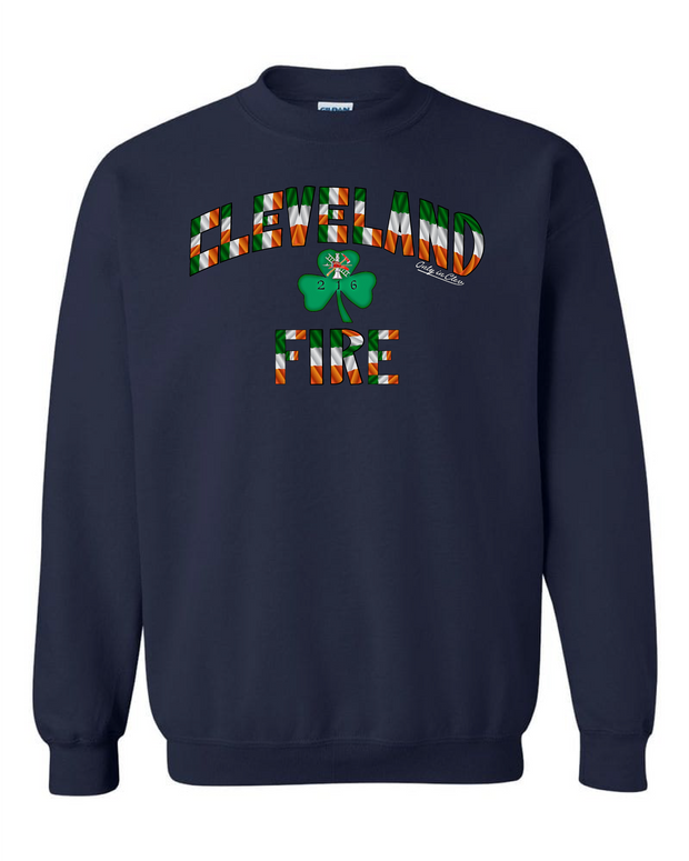 "Cleveland Fire Irish Flag" Design on Navy