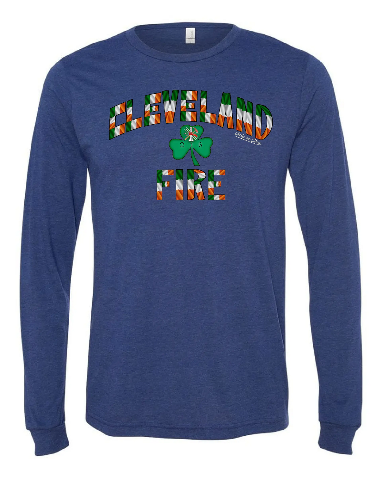 "Cleveland Fire Irish Flag" Design on Navy - Only in Clev 