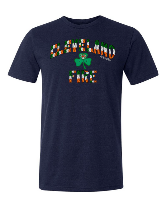 "Cleveland Fire Irish Flag" Design on Navy