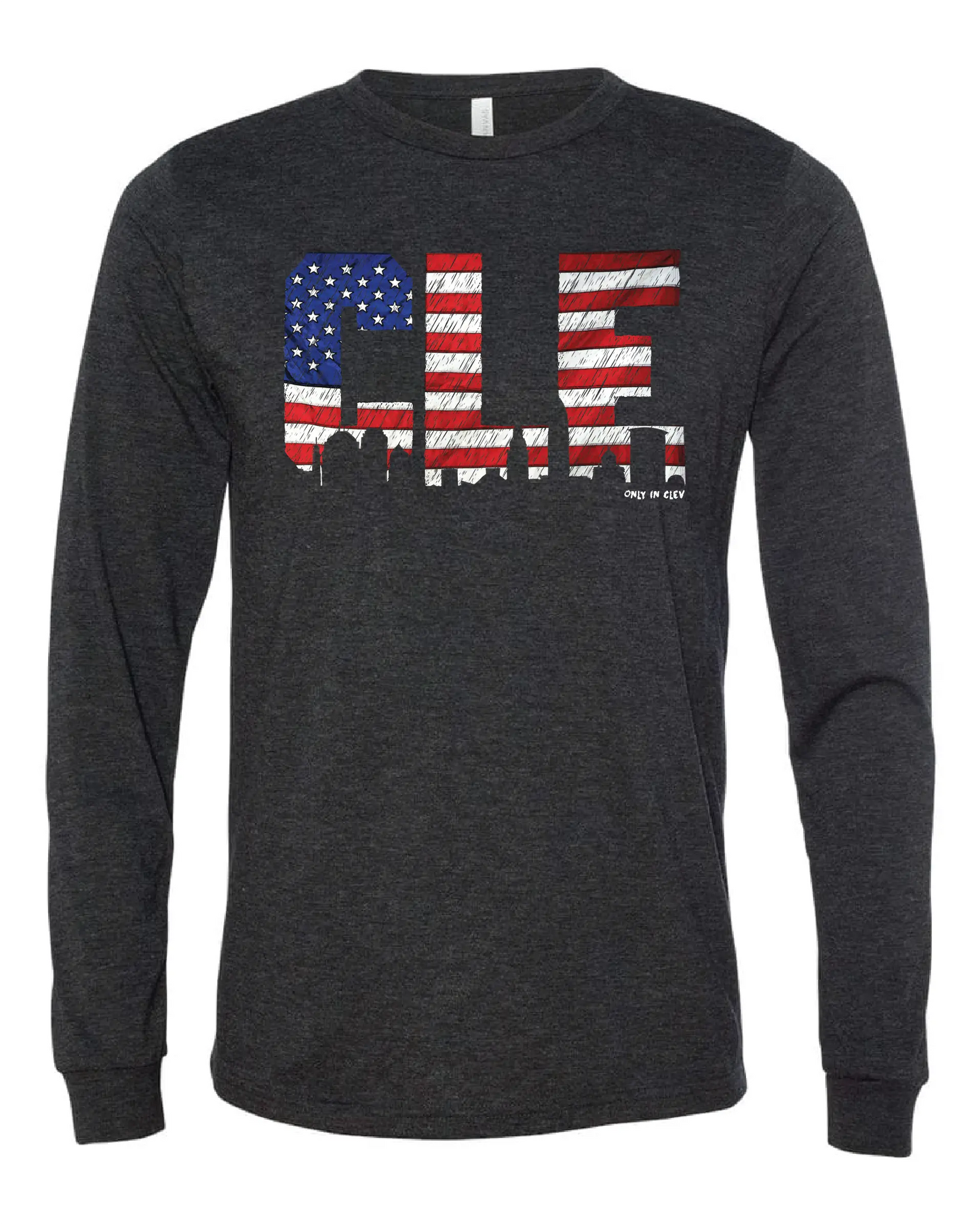 CLE USA" on Black - Only in Clev 3XL-Unisex-Long-Sleeve-T-Shirt