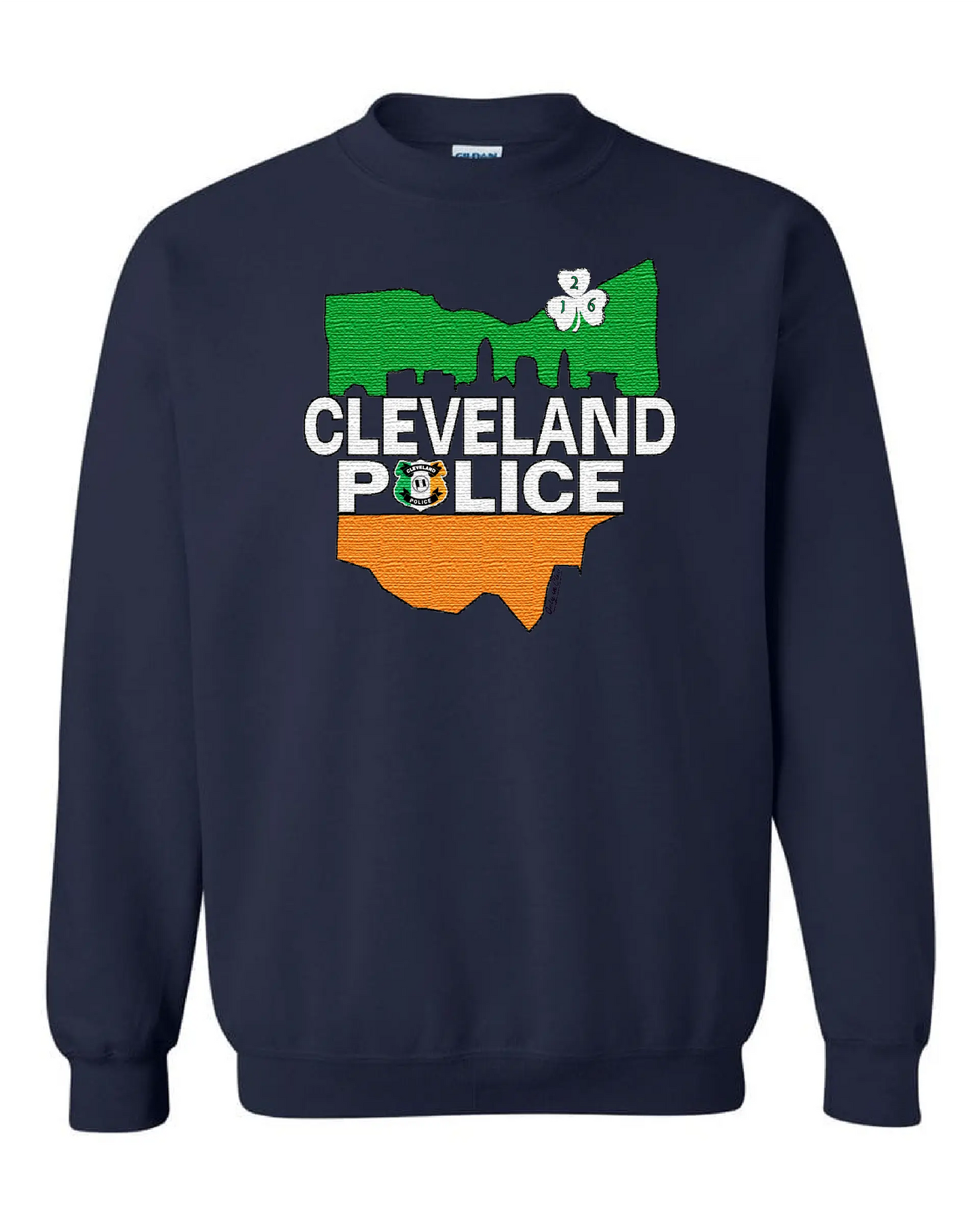 "Cleveland Police Irish" Design on Navy - Only in Clev 