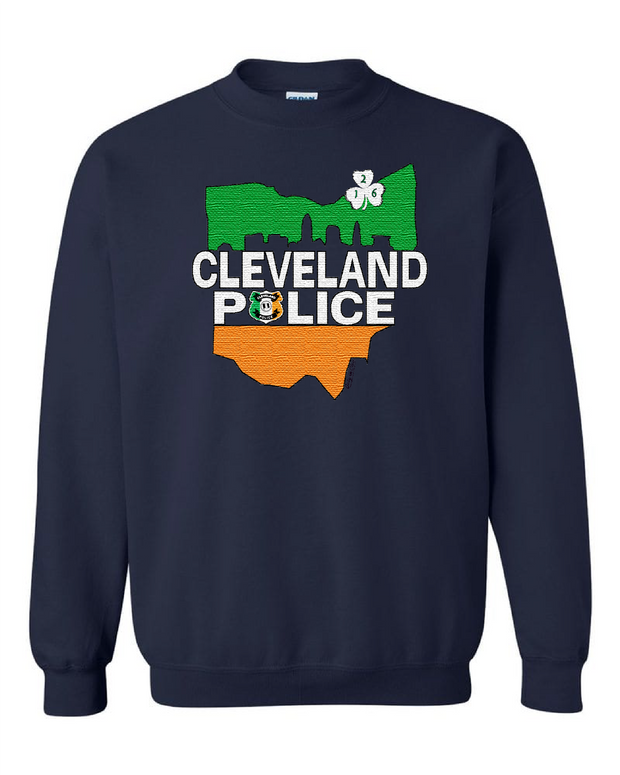 "Cleveland Police Irish" Design on Navy