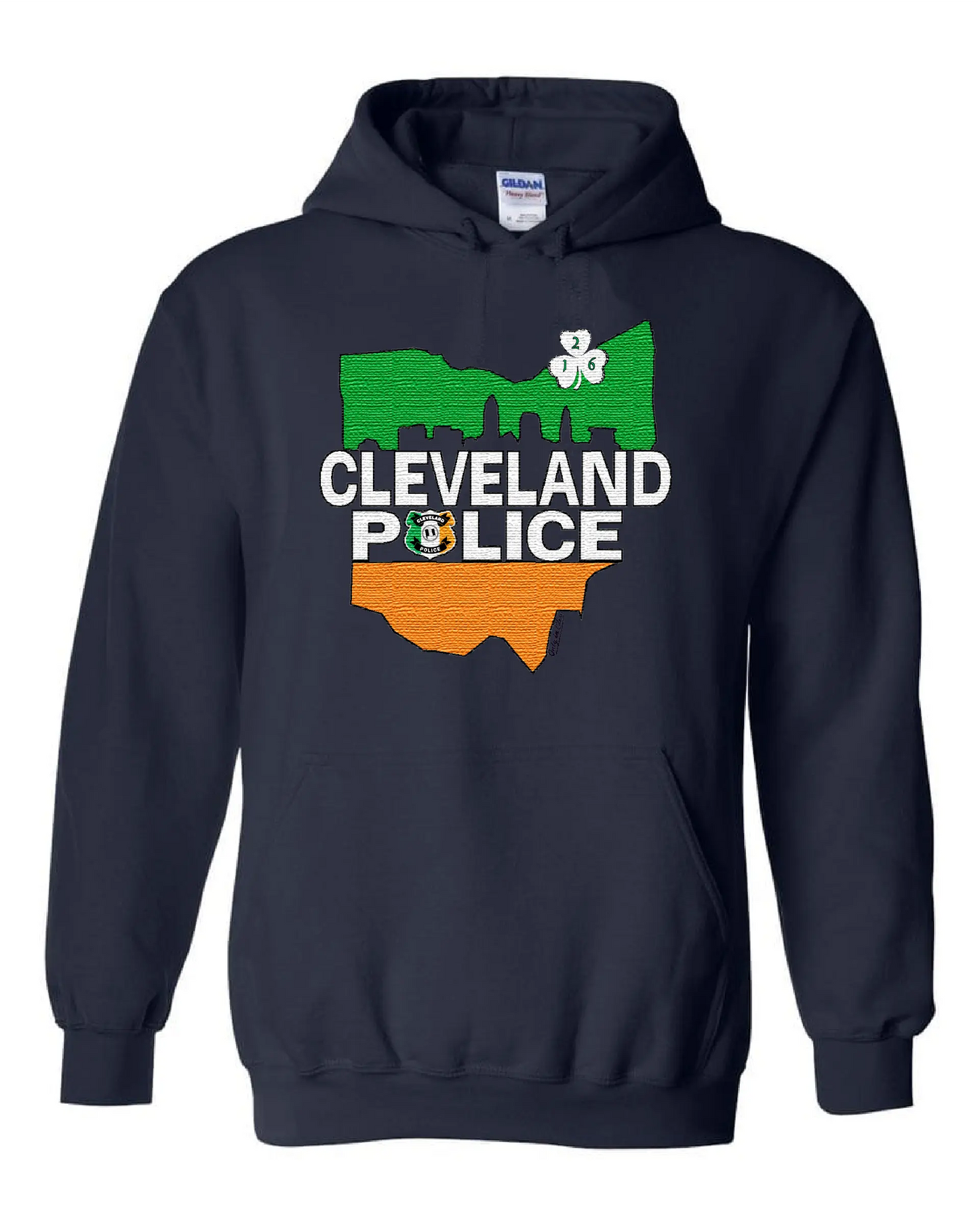 "Cleveland Police Irish" Design on Navy - Only in Clev 