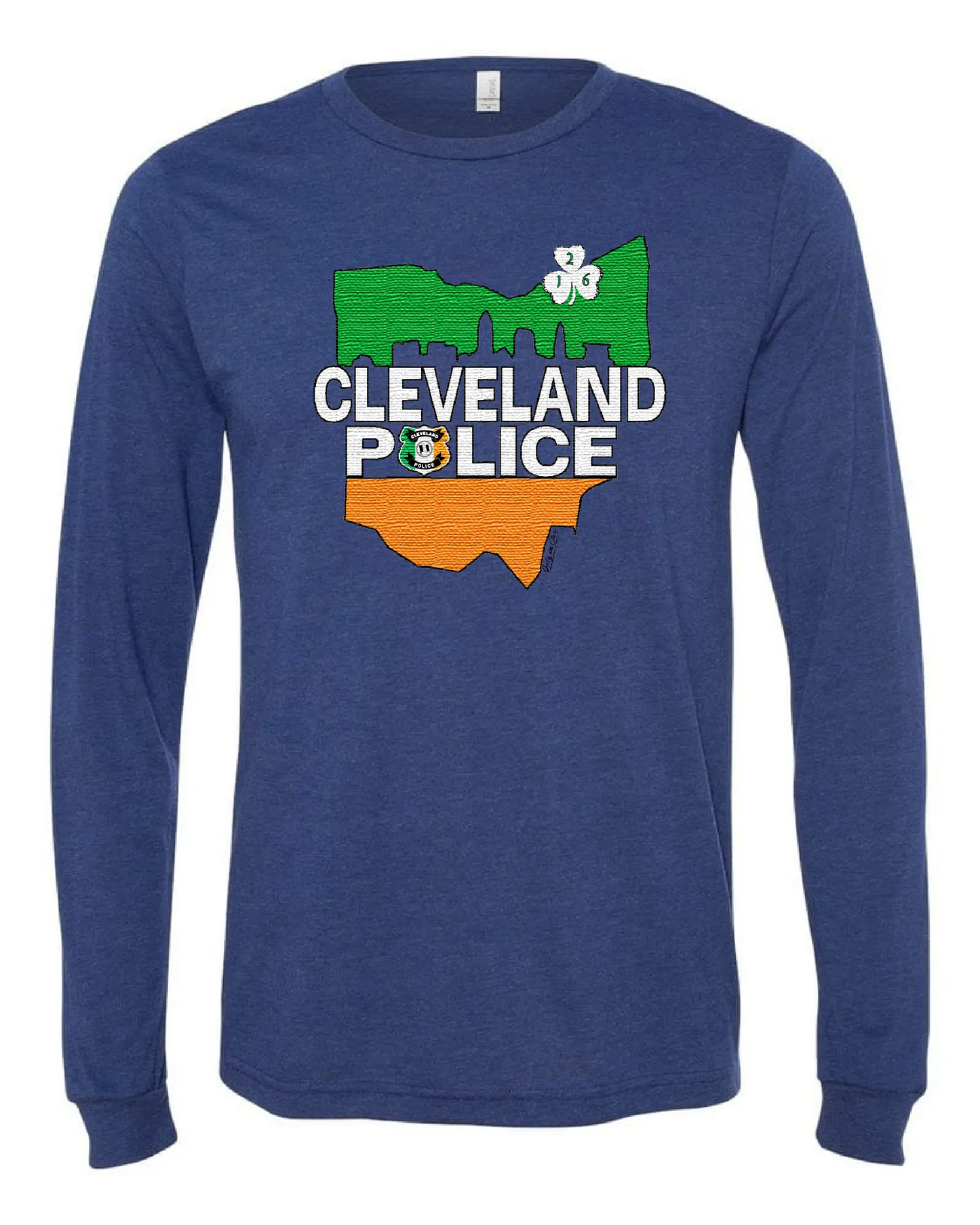 "Cleveland Police Irish" Design on Navy - Only in Clev 