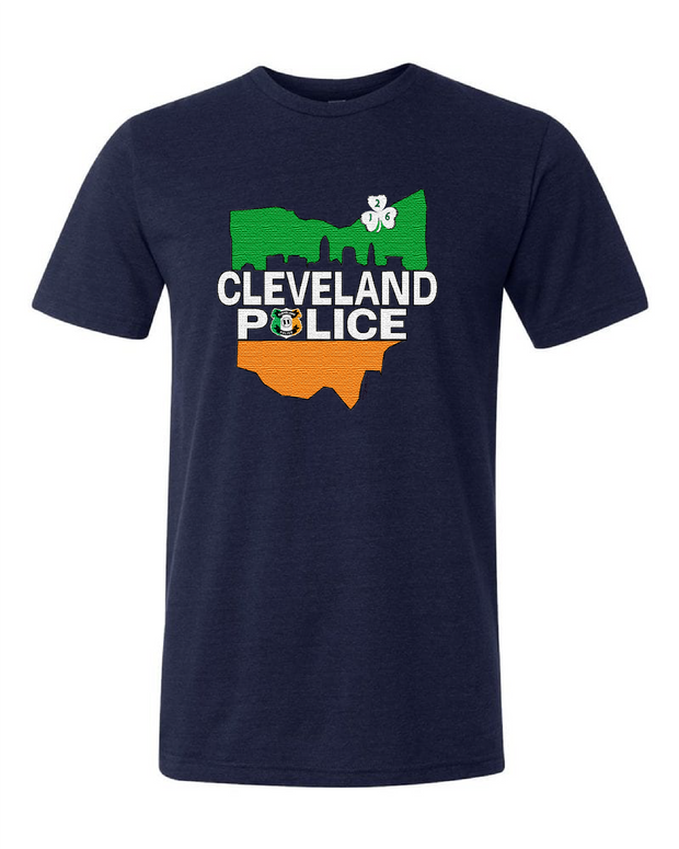 "Cleveland Police Irish" Design on Navy