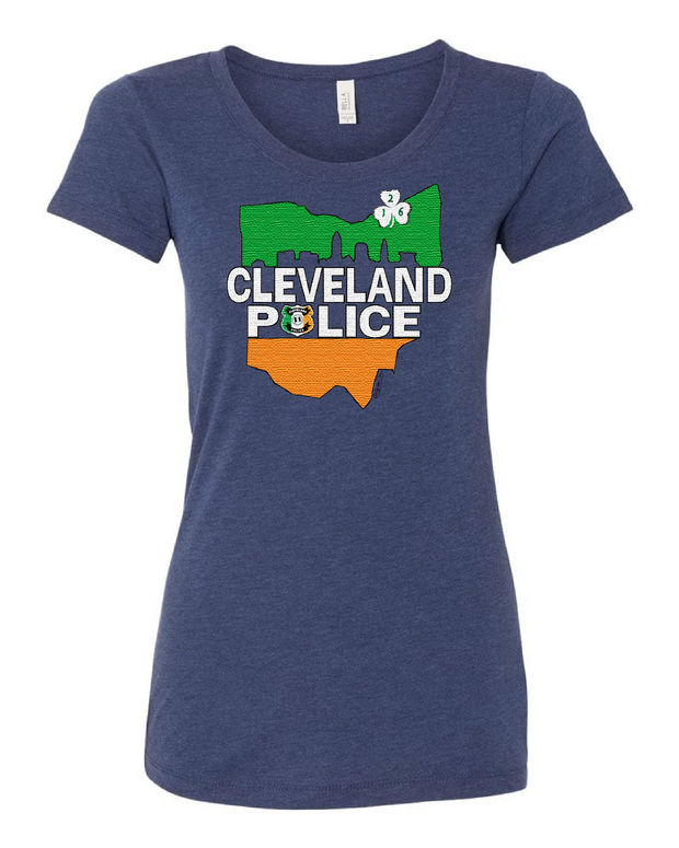 "Cleveland Police Irish" Design on Navy