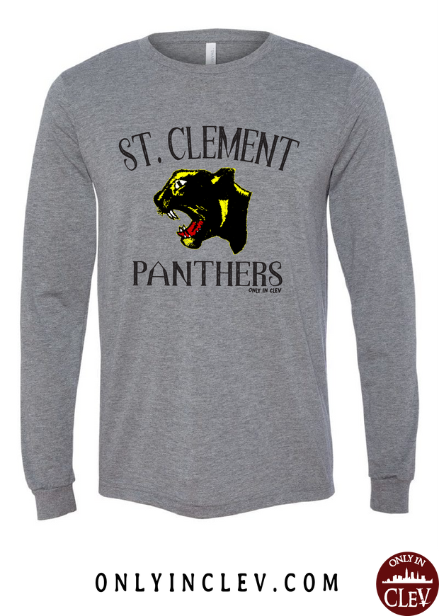 "St. Clement Panthers" Design on Gray - Only in Clev