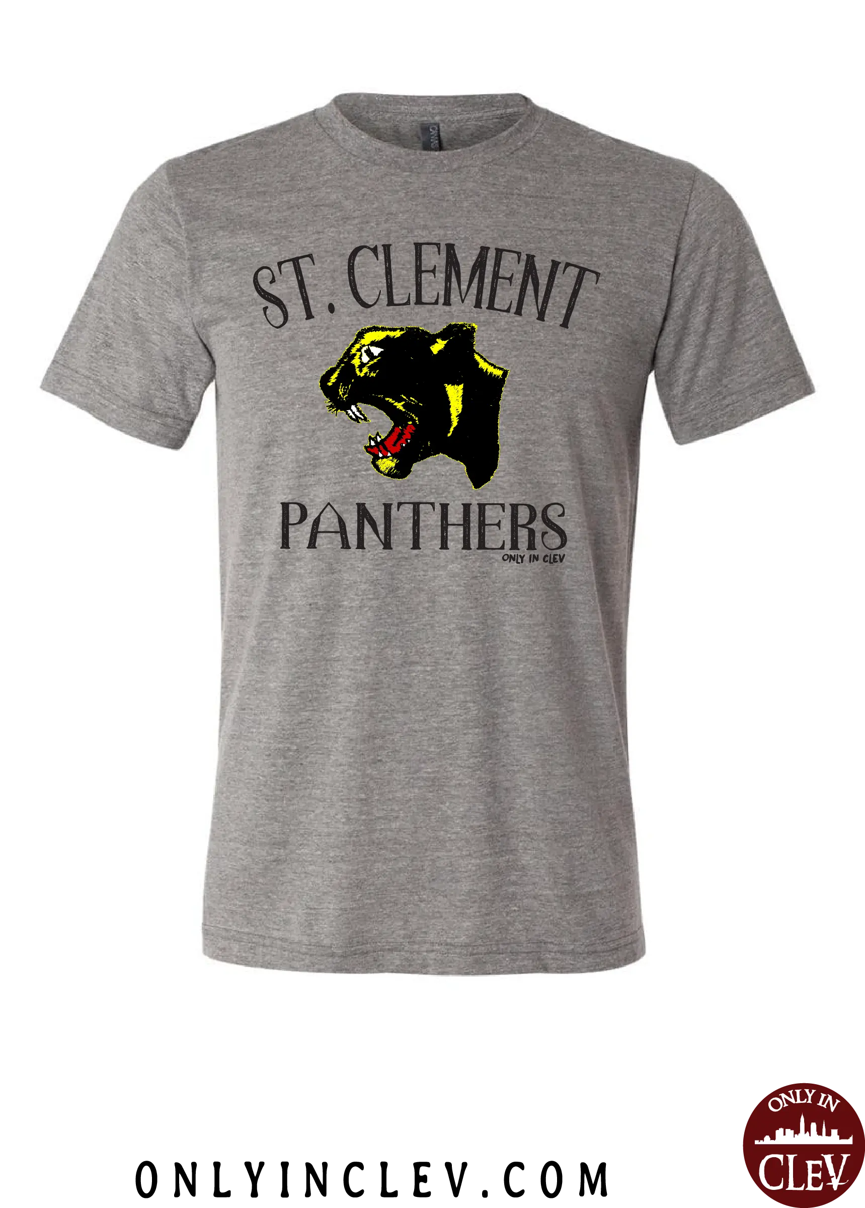 "St. Clement Panthers" Design on Gray - Only in Clev