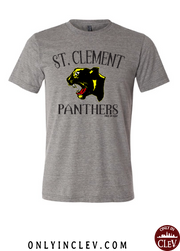 "St. Clement Panthers" Design on Gray - Only in Clev