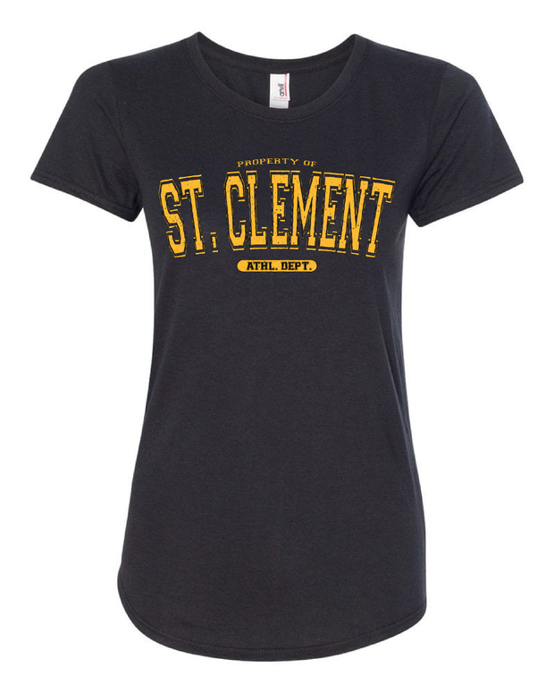 Property of "St. Clement" Design on Black - Only in Clev