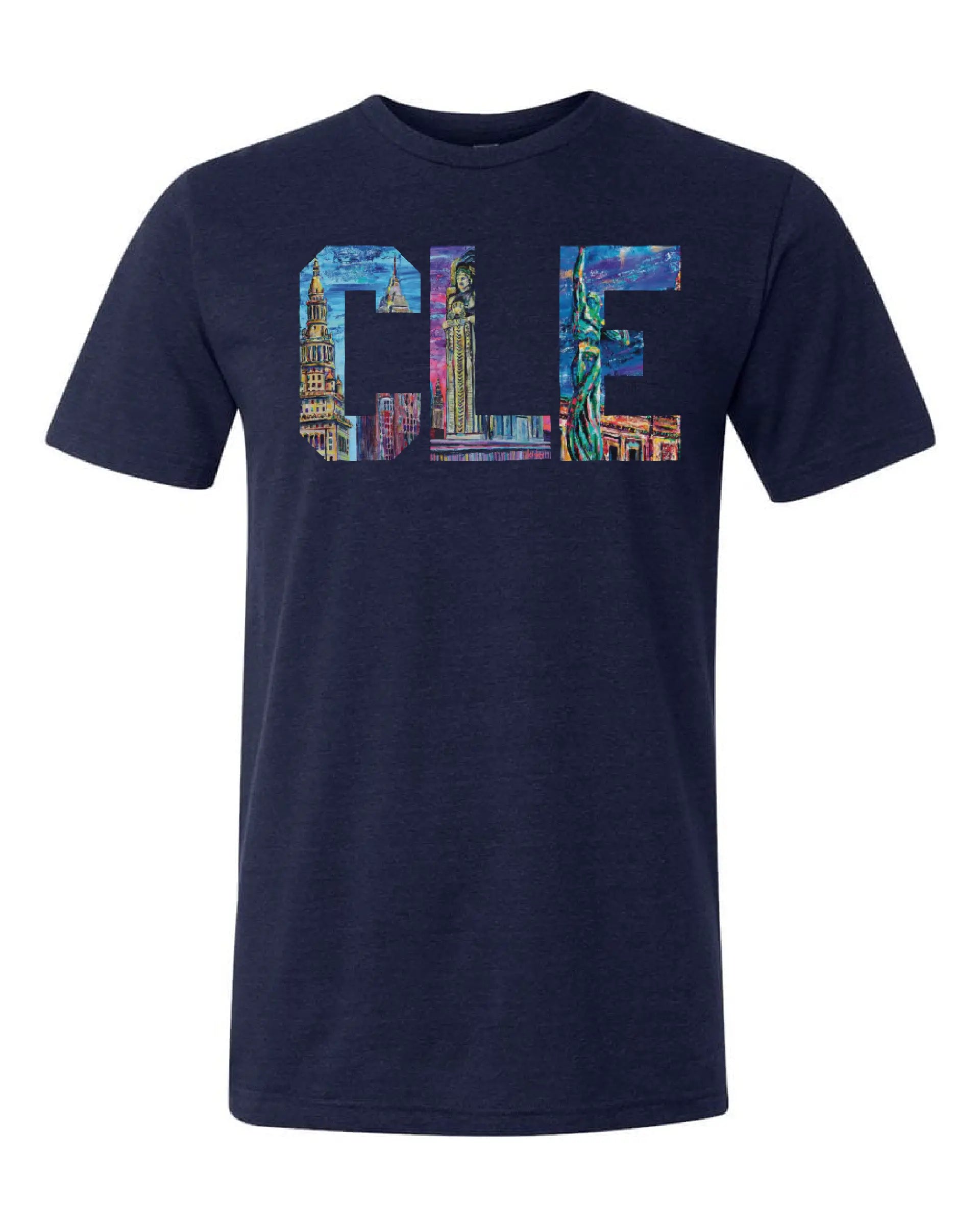 "CLE" T Shirt on Navy Only in Clev 3XL / Men's Short-Sleeve T-Shirt