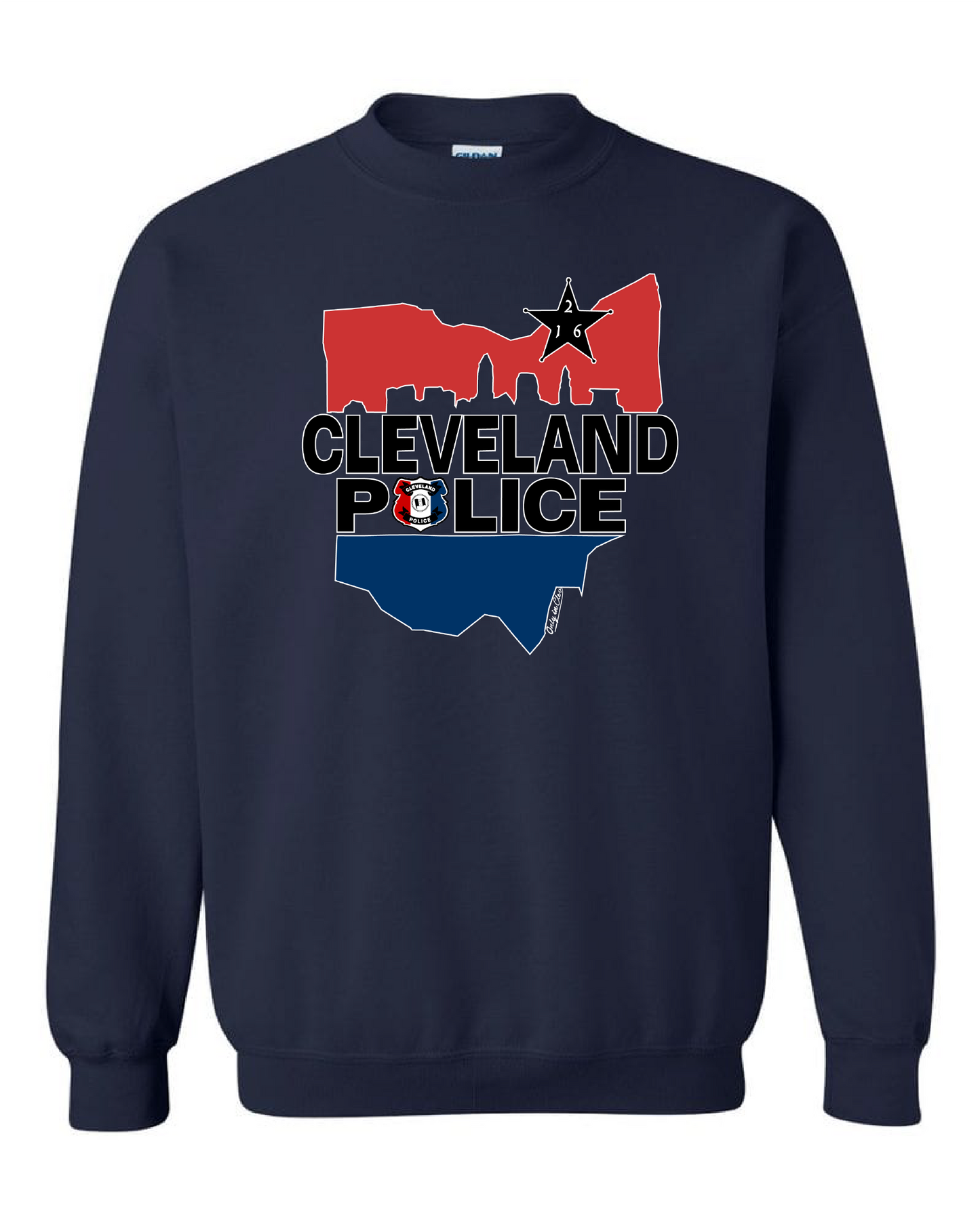 "Cleveland Police" Design on Navy - Only in Clev 