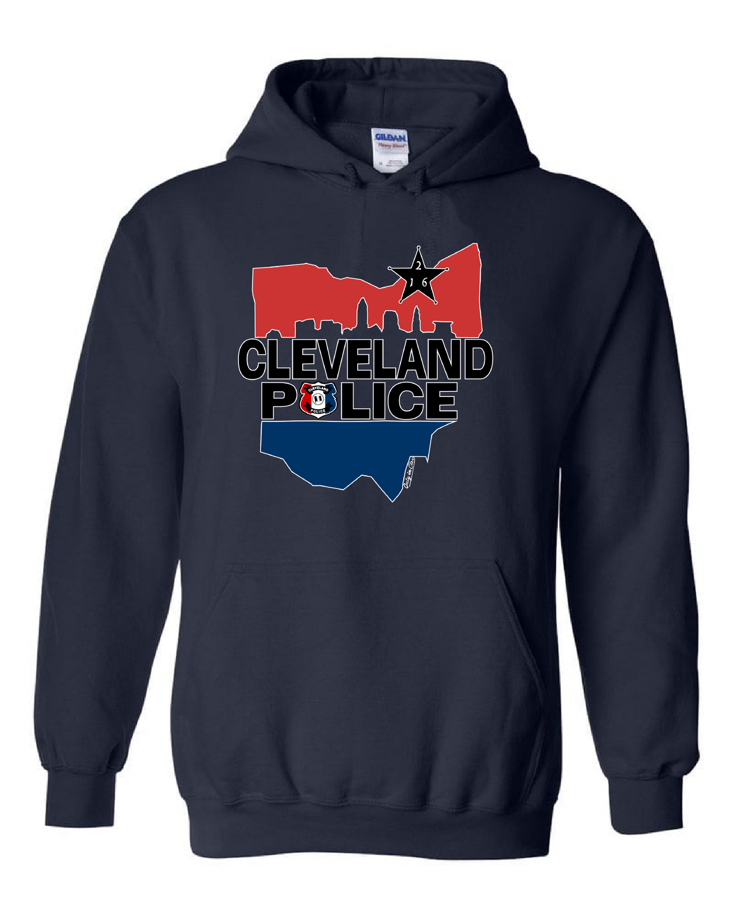 "Cleveland Police" Design on Navy - Only in Clev 