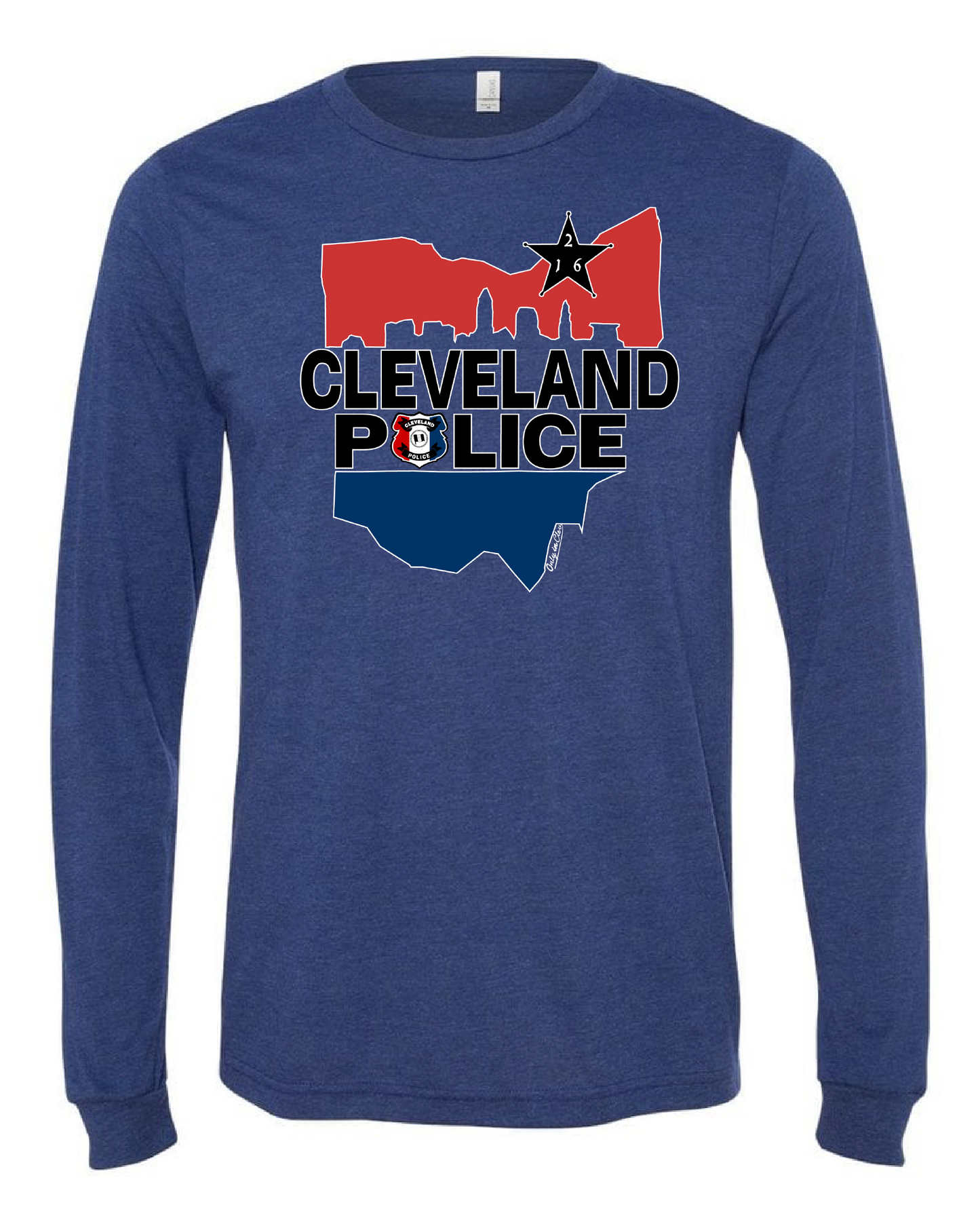 "Cleveland Police" Design on Navy - Only in Clev 