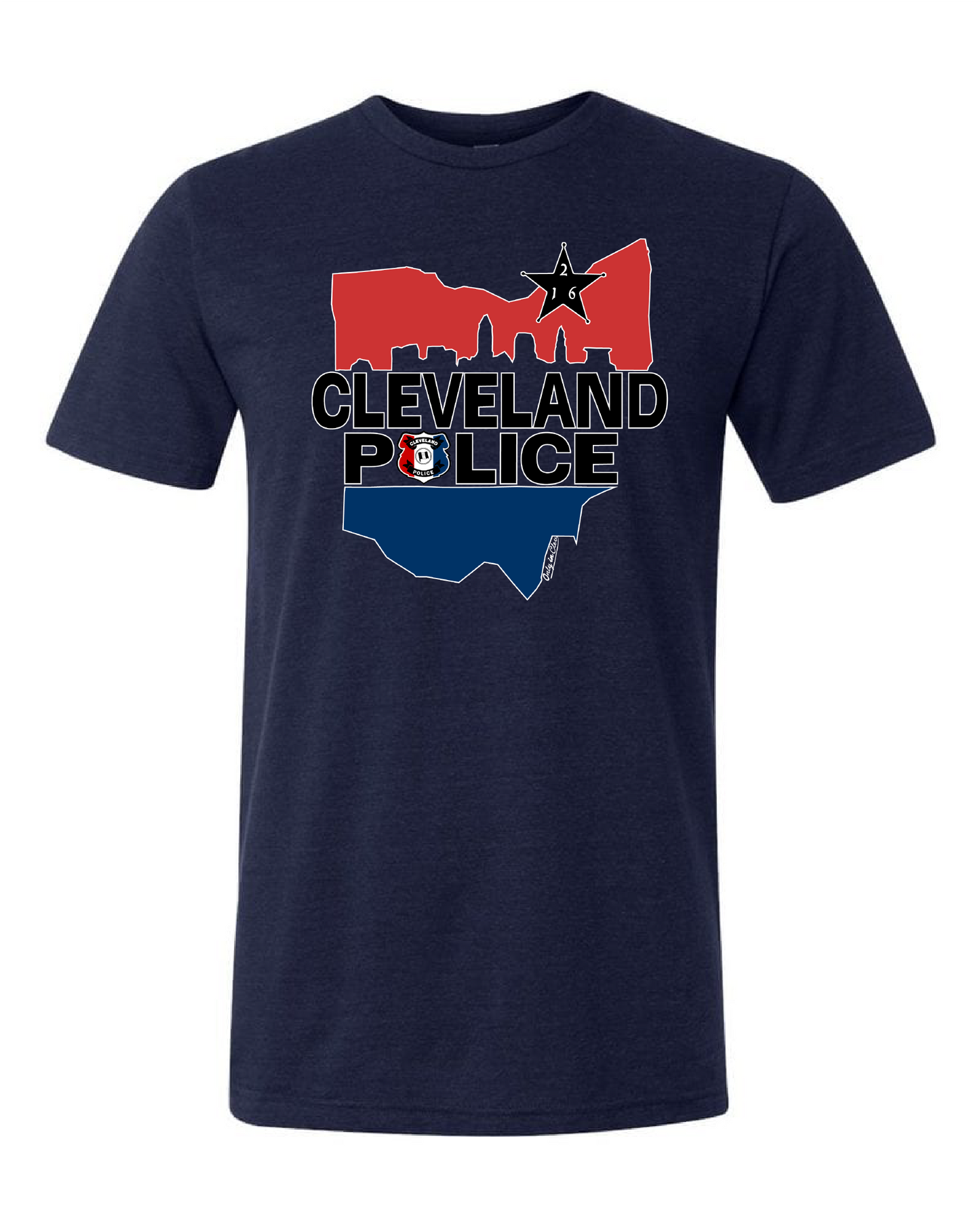"Cleveland Police" Design on Navy - Only in Clev 