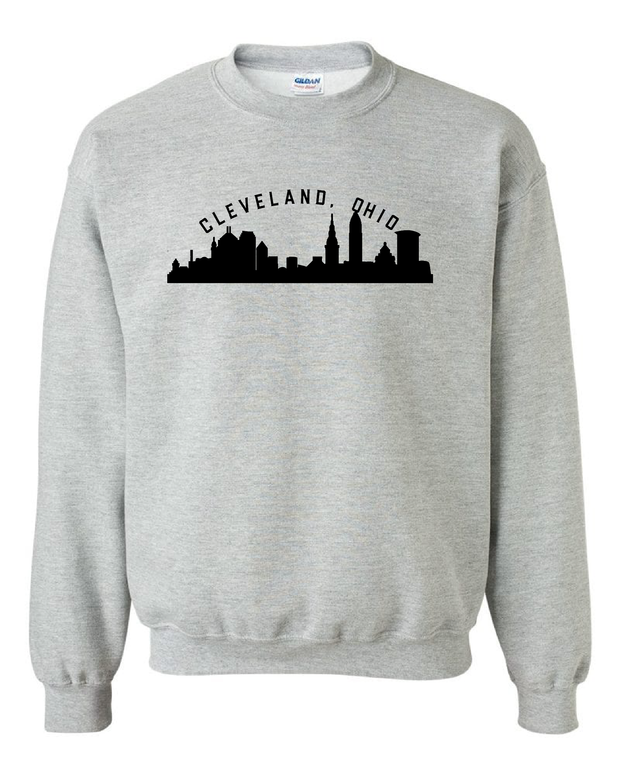 "Cleveland Ohio Skyline" Design" on Gray - Only in Clev