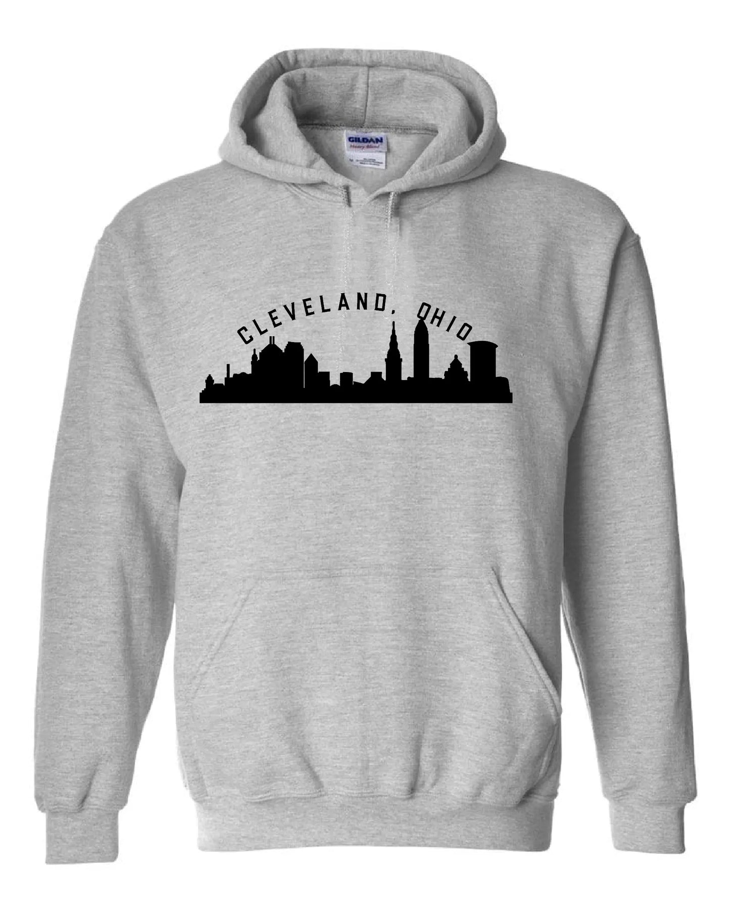 "Cleveland Ohio Skyline" Design" on Gray - Only in Clev