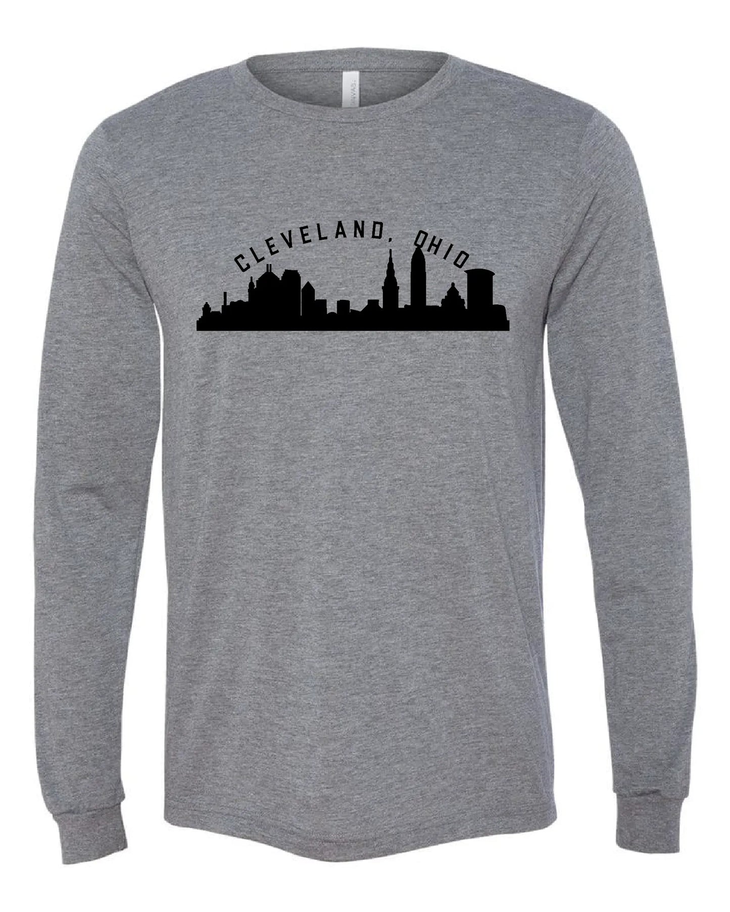 "Cleveland Ohio Skyline" Design" on Gray - Only in Clev