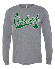 "Script Cleveland Irish" design on Grey - Only in Clev